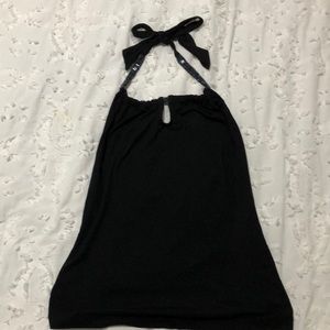 Black tie neck women’s top